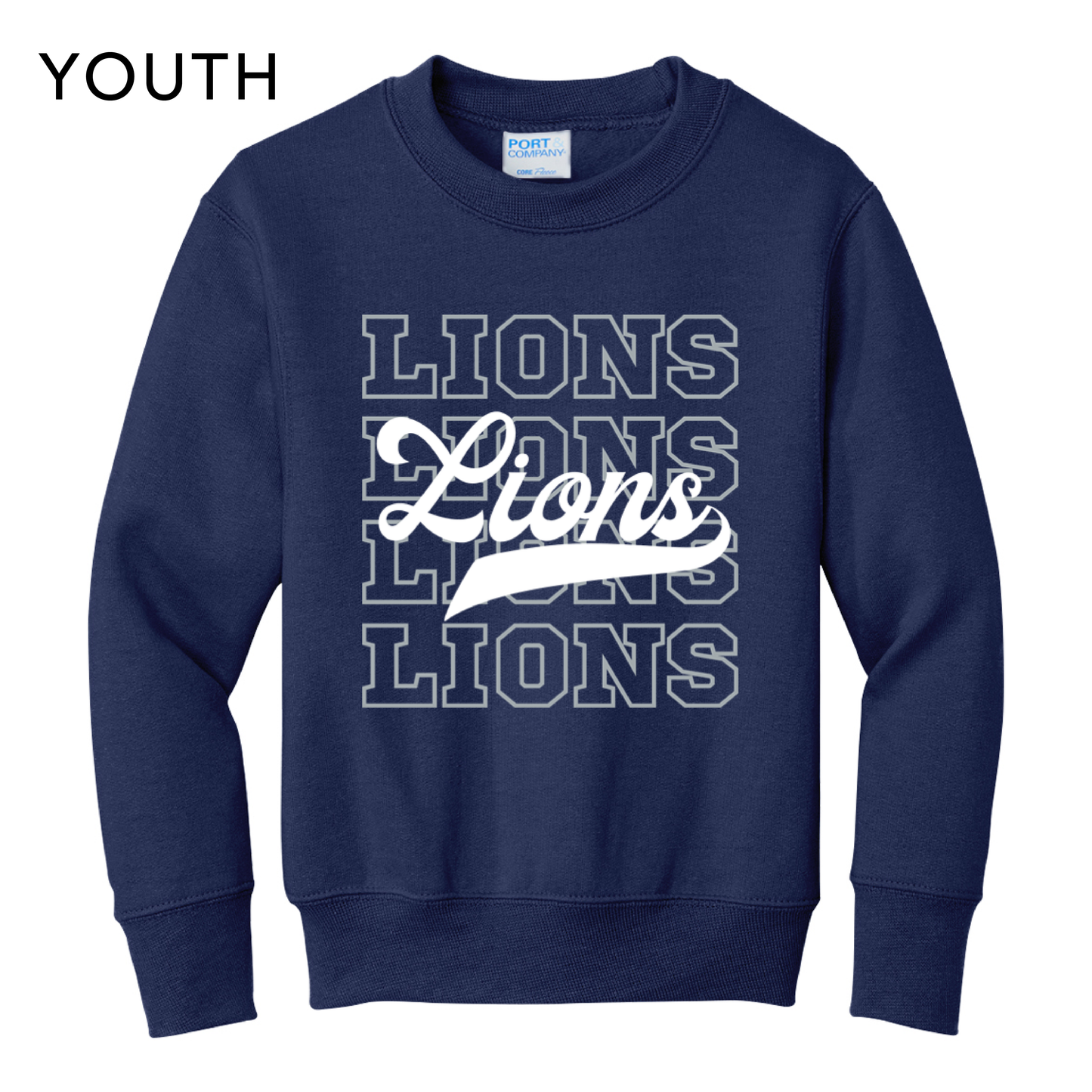 Four Lions Crewneck Sweatshirt (Navy)