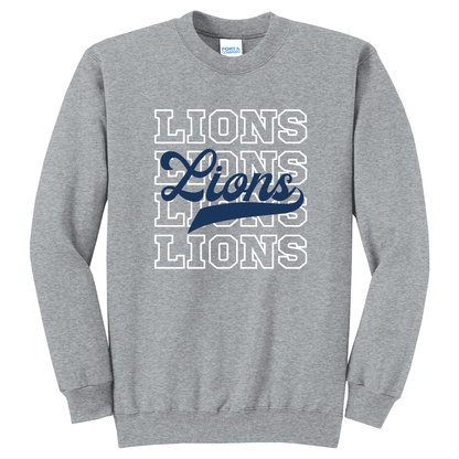 Four Lions Crewneck Sweatshirt (Gray)