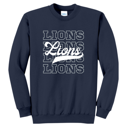 Four Lions Crewneck Sweatshirt (Navy)