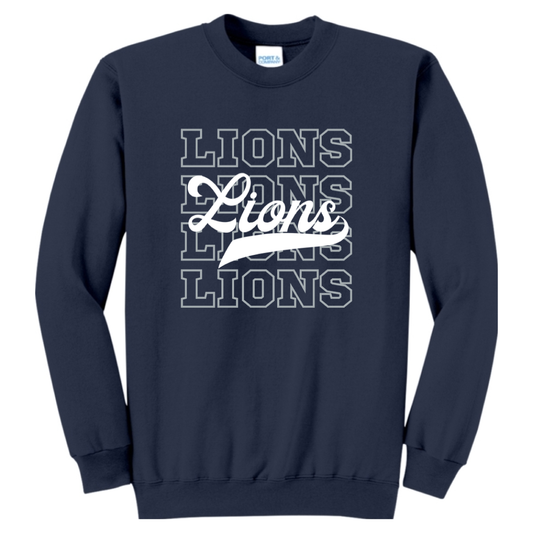 Four Lions Crewneck Sweatshirt (Navy)