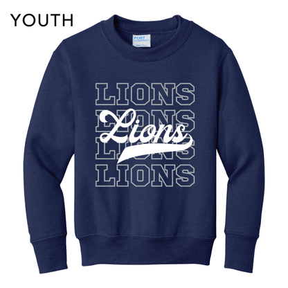Four Lions Crewneck Sweatshirt (Navy)