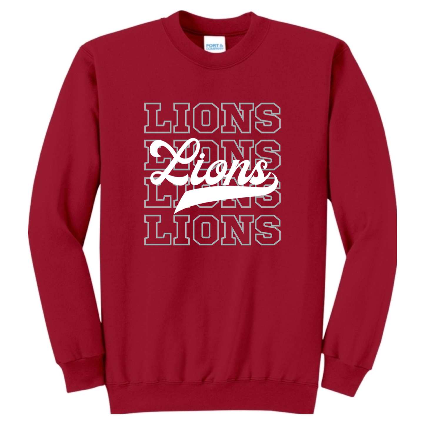 Four Lions Crewneck Sweatshirt (Red)