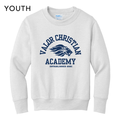 Arched Valor Crewneck Sweatshirt (White)