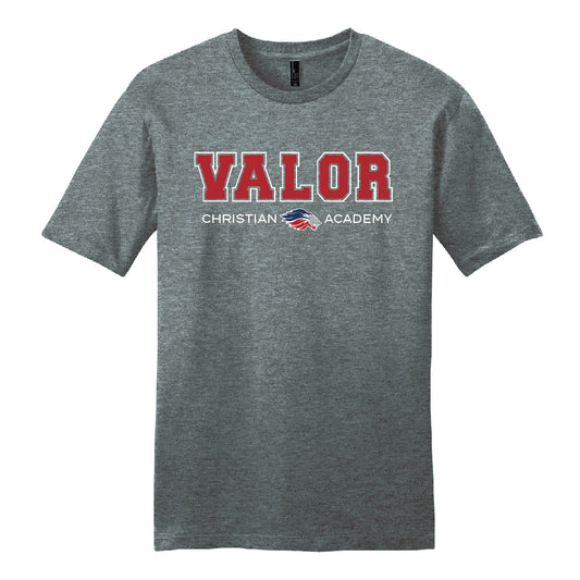 Collegiate Valor Short Sleeve T-Shirt (Gray/Red)