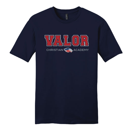 Collegiate Valor Short Sleeve T-Shirt (Navy/Red)