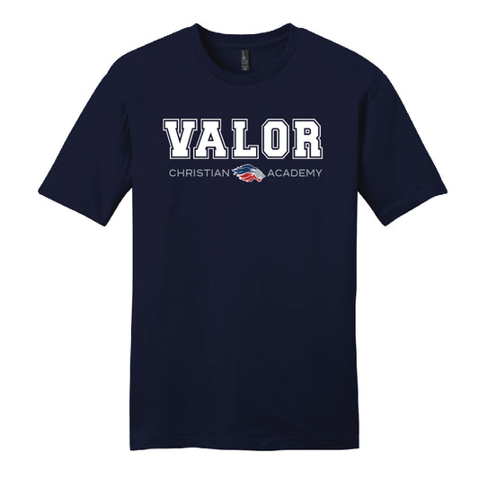 Collegiate Valor Short Sleeve T-Shirt (Navy/White)