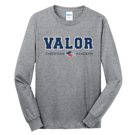 Collegiate Valor Long Sleeve T-Shirt (Gray/Navy)