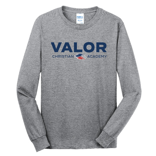 Simple Valor Long Sleeve T-Shirt (Gray/Navy)