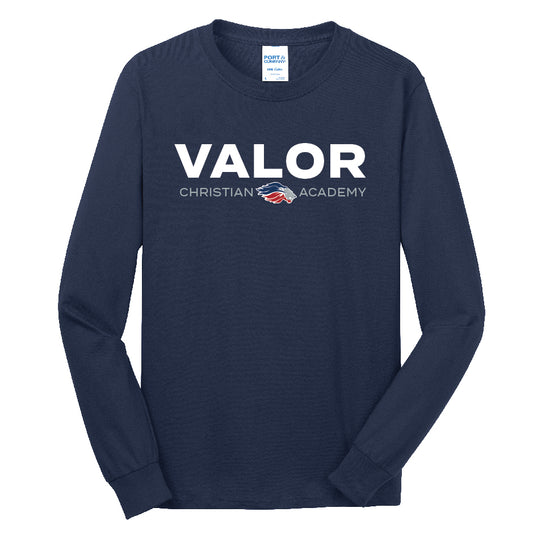 Simple Valor Long Sleeve T-Shirt (Navy/White)