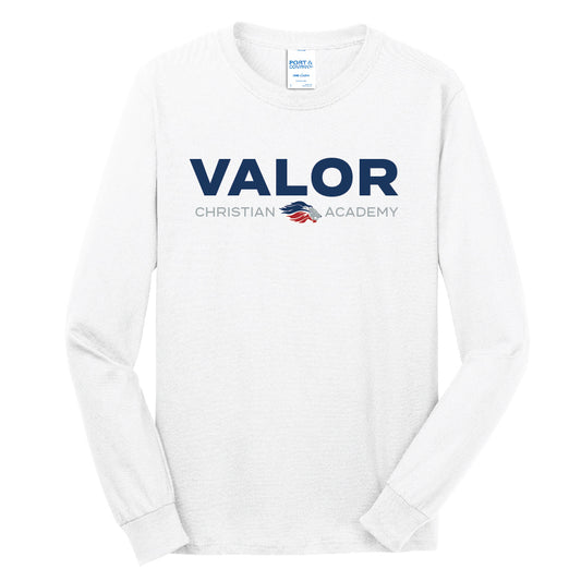 Simple Valor Long Sleeve T-Shirt (White/Navy)