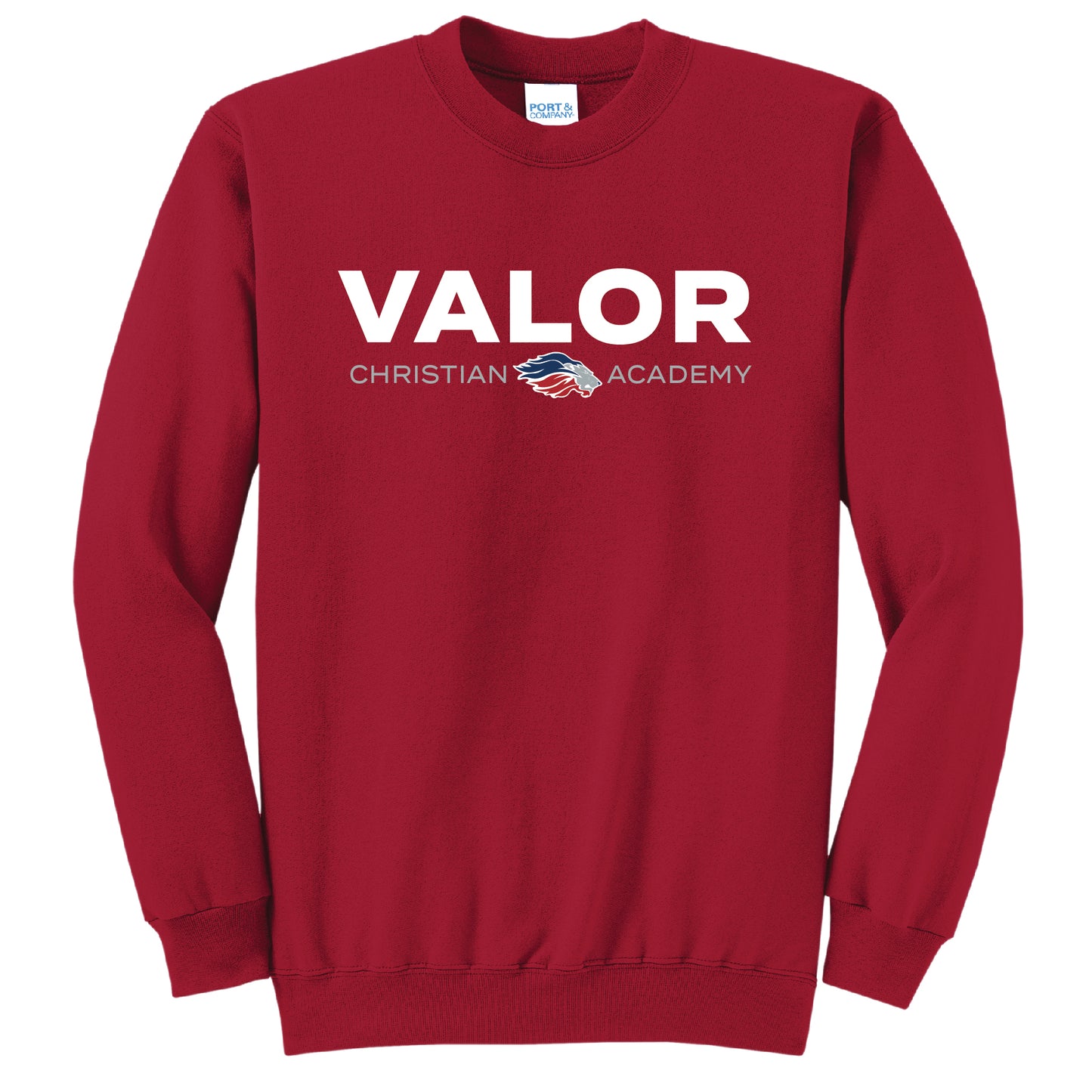 Simple Valor Crewneck Sweatshirt (Red/White)