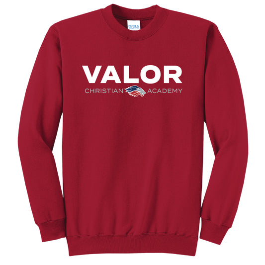 Simple Valor Crewneck Sweatshirt (Red/White)