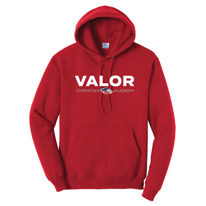 Simple Valor Hoodie Sweatshirt (Red/White)