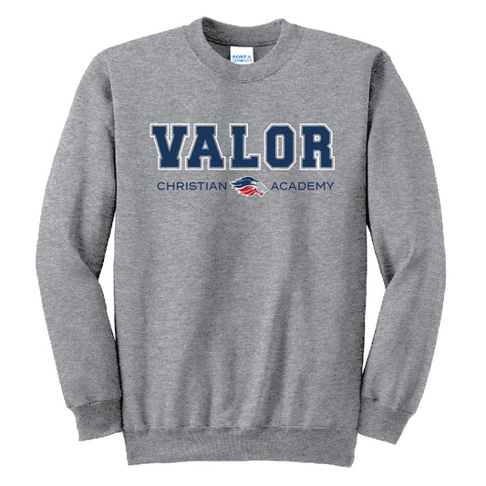 Collegiate Valor Crewneck Sweatshirt (Gray/Navy)