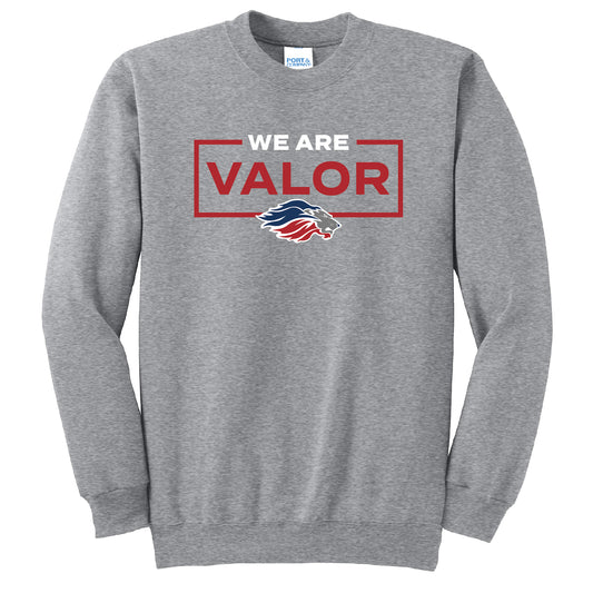 We Are Valor Crewneck Sweatshirt (Gray)