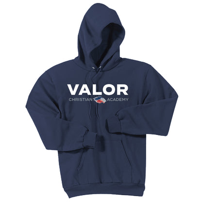 Simple Valor Hoodie Sweatshirt (Navy/White)