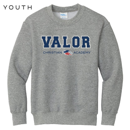 Collegiate Valor Crewneck Sweatshirt (Gray/Navy)