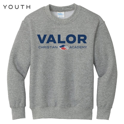 Simple Valor Crewneck Sweatshirt (Gray/Navy)