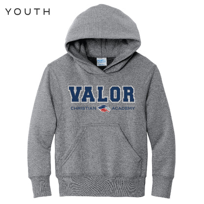 Collegiate Valor Hoodie Sweatshirt (Gray/Navy)