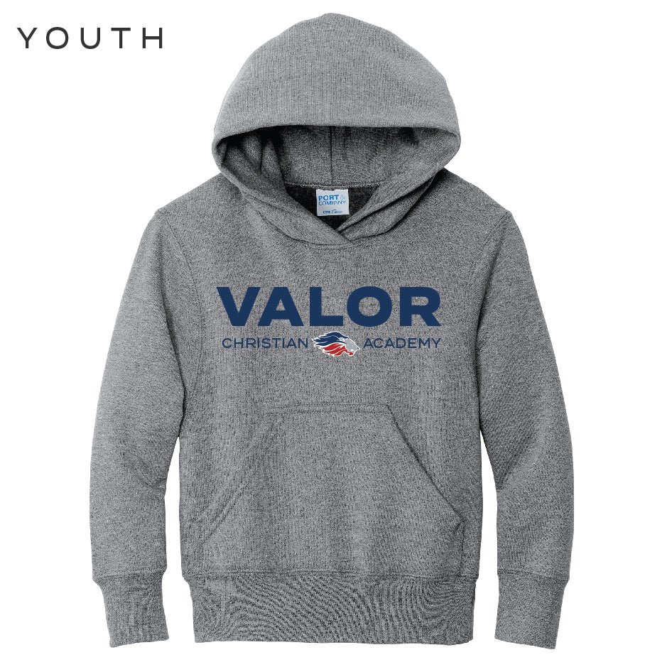 Simple Valor Hoodie Sweatshirt (Gray/Navy)