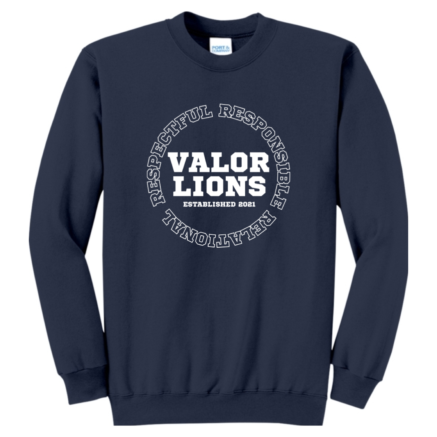 R3 Block Crewneck Sweatshirt (Navy)