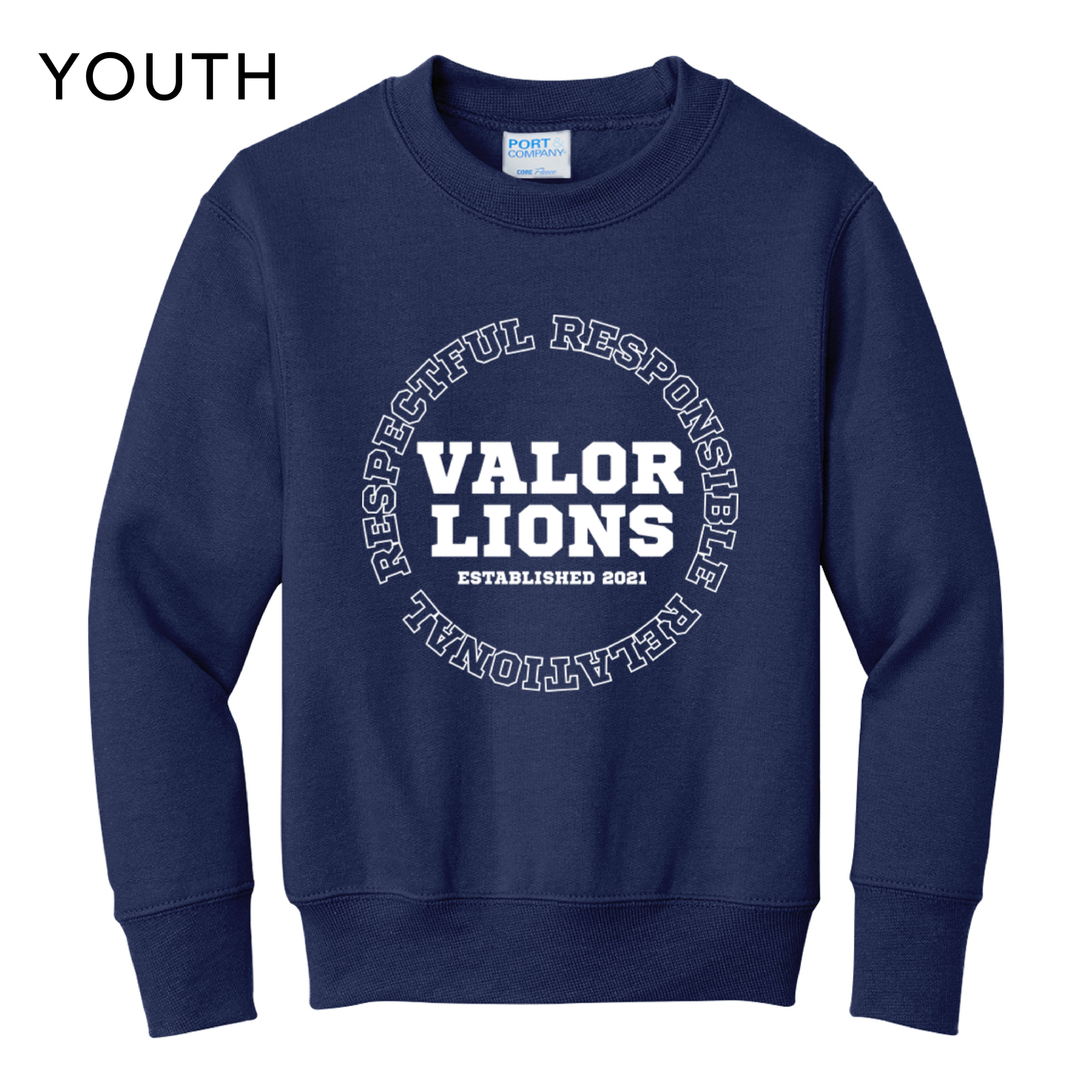 R3 Block Crewneck Sweatshirt (Navy)
