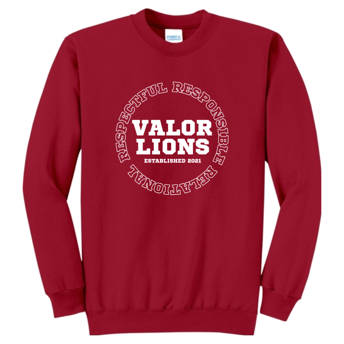 R3 Block Crewneck Sweatshirt (Red)