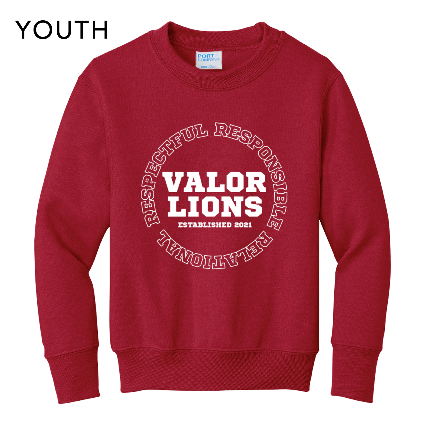R3 Block Crewneck Sweatshirt (Red)