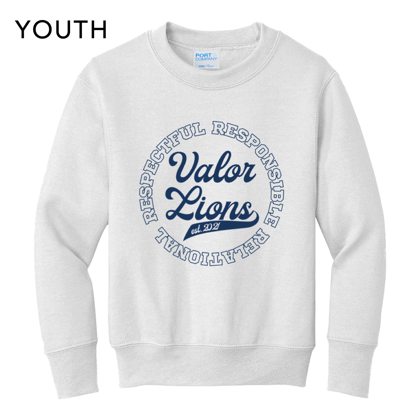 R3 Script Crewneck Sweatshirt (White)